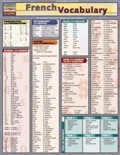 French Vocabulary laminated guide